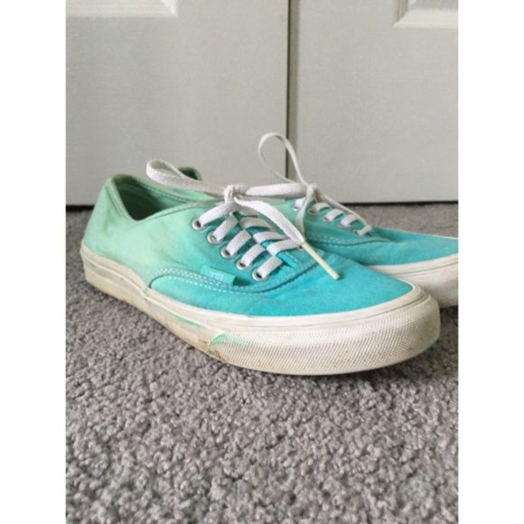 Seafoam Green Ombre Vans Authentic - Picture 5 of 9